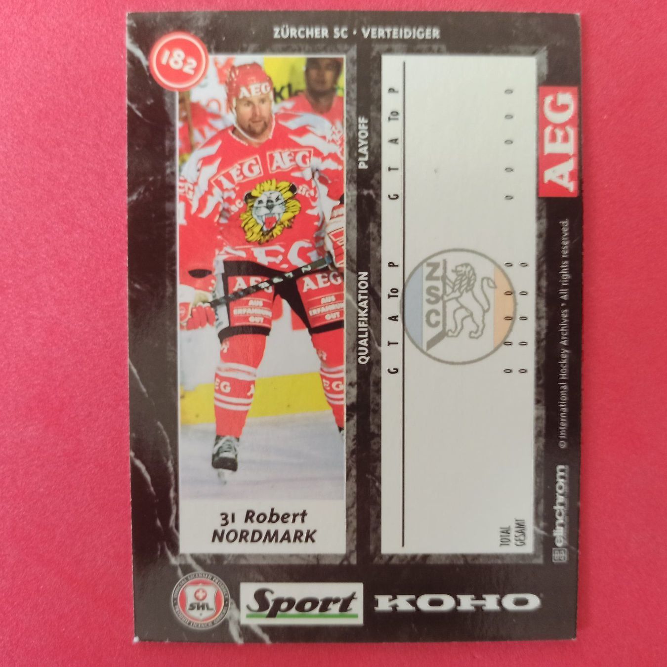 Sammelbilder & Trading cards: Robert Nordmark - ZSC CARD - 1996/97 – Gebraucht aus Dübendorf von kb86_MOVIE 1