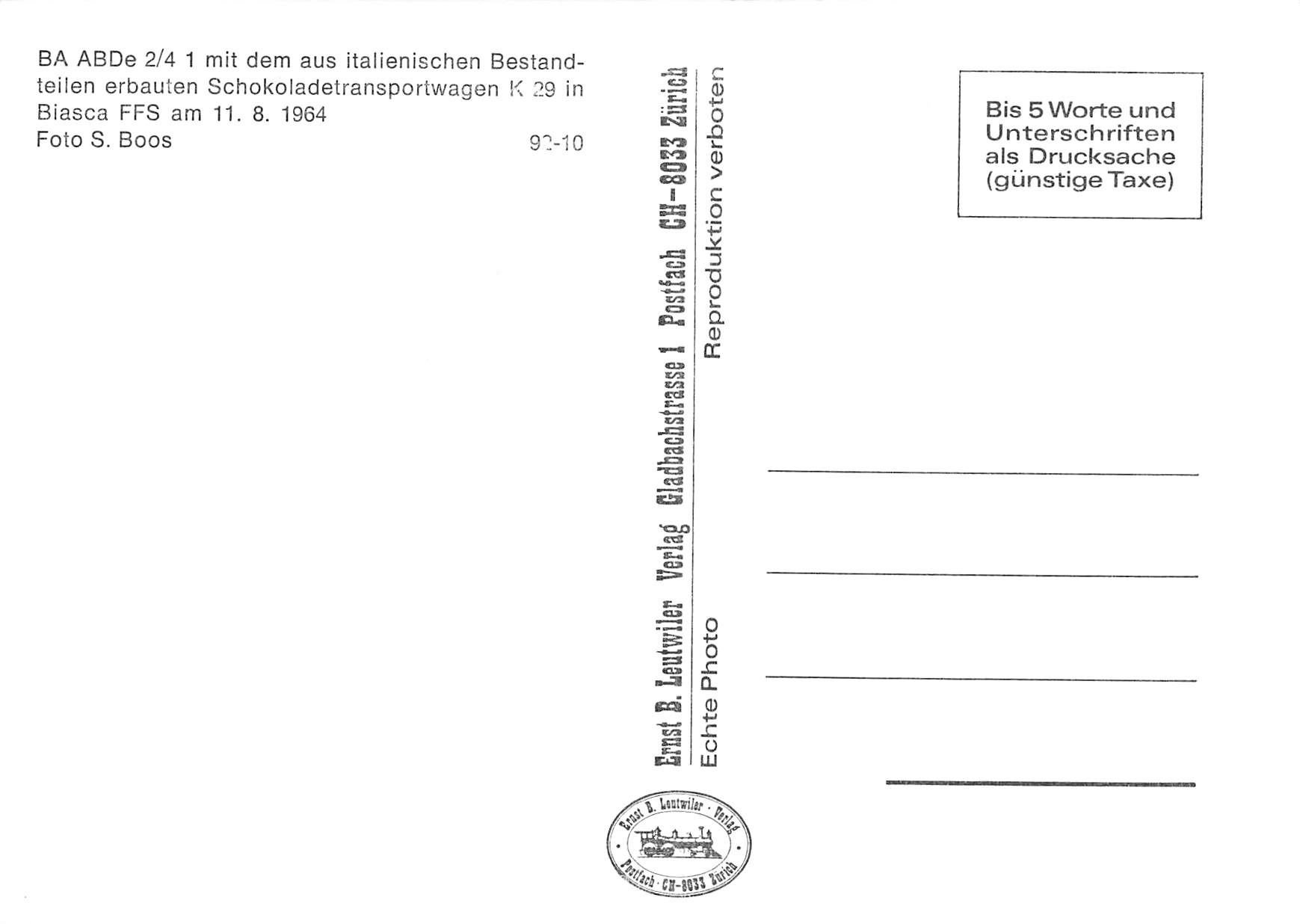 Cartoline postali: Biasca Acquarossa B.A. Tram Straßenbahn – Usato da Biasca venduto da Blenio71 1