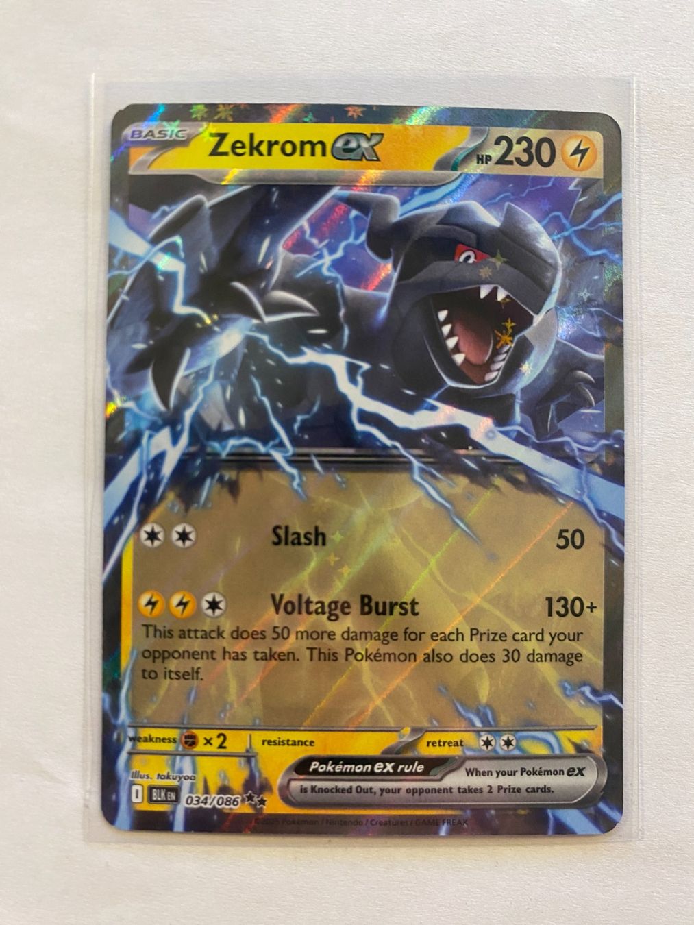 Pokémon Carte collezionabili: Pokemon Zekrom EX 034/086 Black Bolt EN – Difettoso da Weingarten-Kalthäusern venduto da McGmavlo
