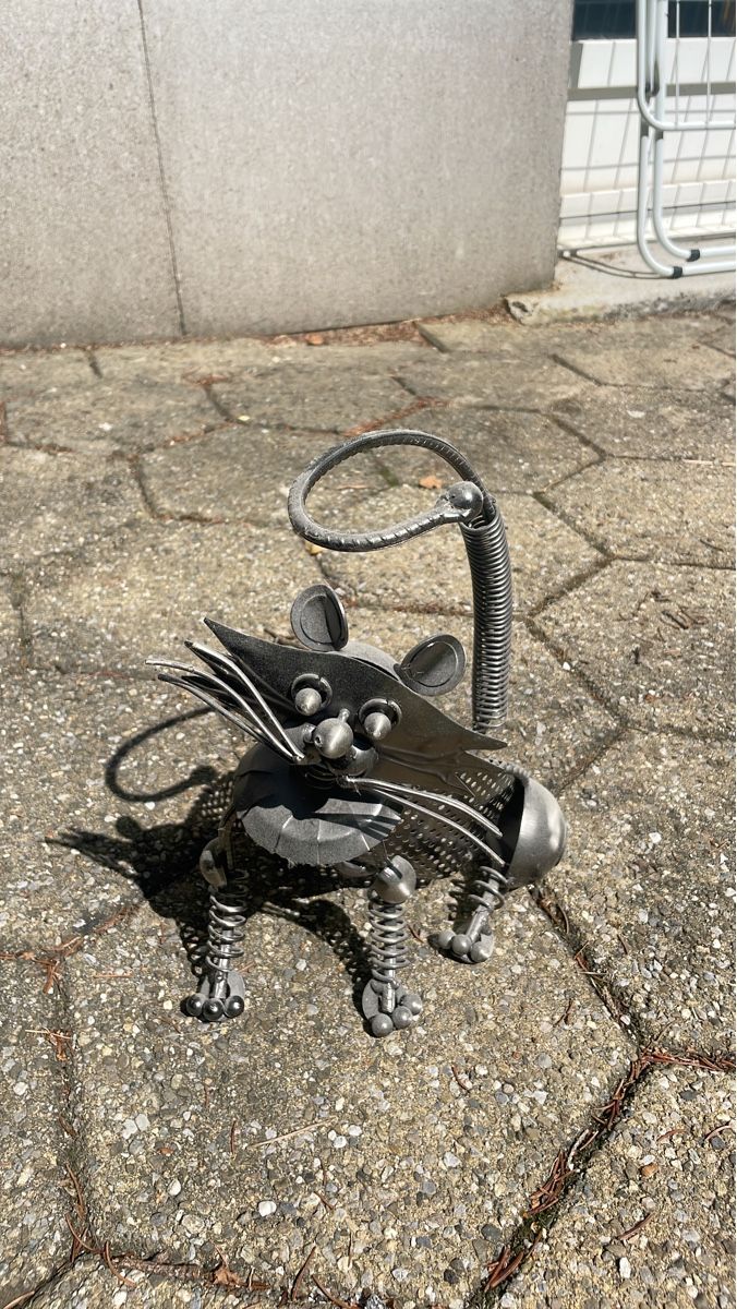 Weingestelle & -ständer: Sculpture Métallique chat porte bouteille – Gebraucht aus Les Breuleux von nin_9msn