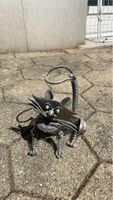 Sculpture Métallique chat porte bouteille