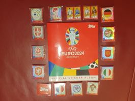 Topps UEFA Euro 2024 Sticker Album komplett Set 686 ohne SP