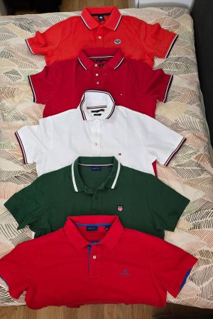 5er Set Polo-Shirt Gr. L Verschiedene Marken