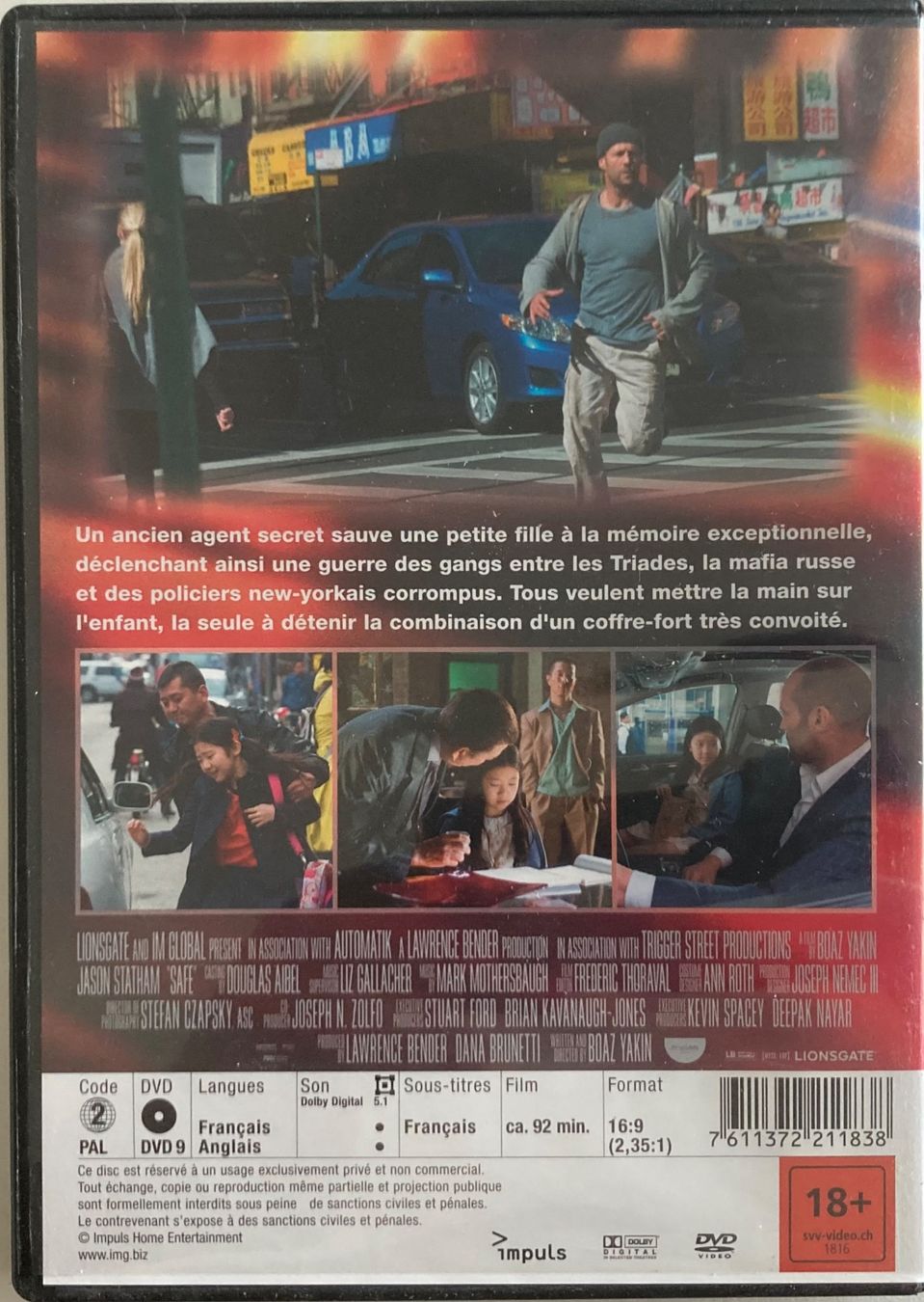 Tutti i DVDs: JASON STATHAM - SAFE – Usato da Poliez-Pittet venduto da Newtown-Records 1