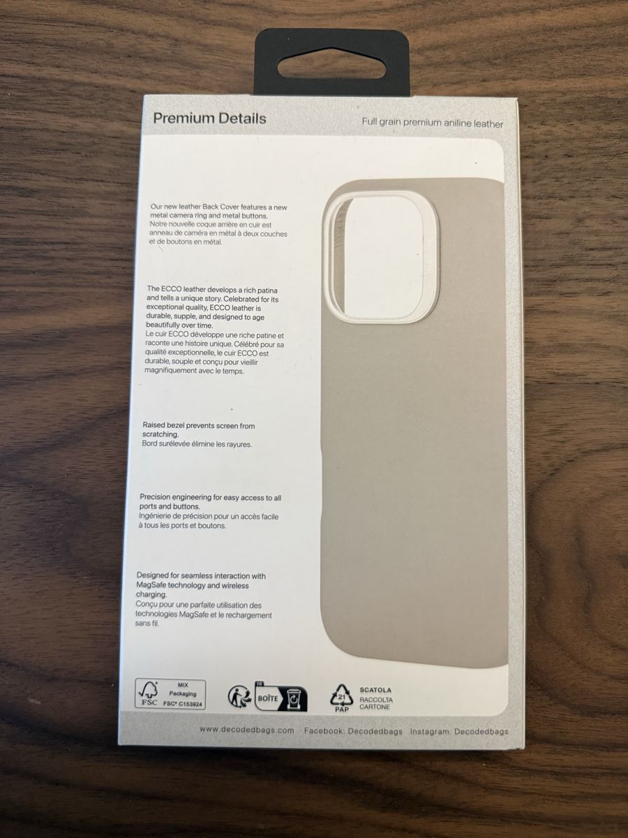 Apple Cover & Protezioni schermo: Decoded Leather iPhone 16 Pro Case - Stone - MagSafe - neu – Nuovo e nell'imballaggio originale da Küsnacht ZH venduto da HISCO 2