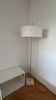 STOCKHOLM 2025 Floor lamp, white textile/brass-plated, 159cm