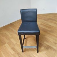 BERGMUND Barhocker, schwarz/Glose, 62 cm Sitzhöhe, IKEA