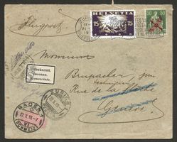 Flugpost 1919 Zürich Genf Luftpost Katalog 1000.-