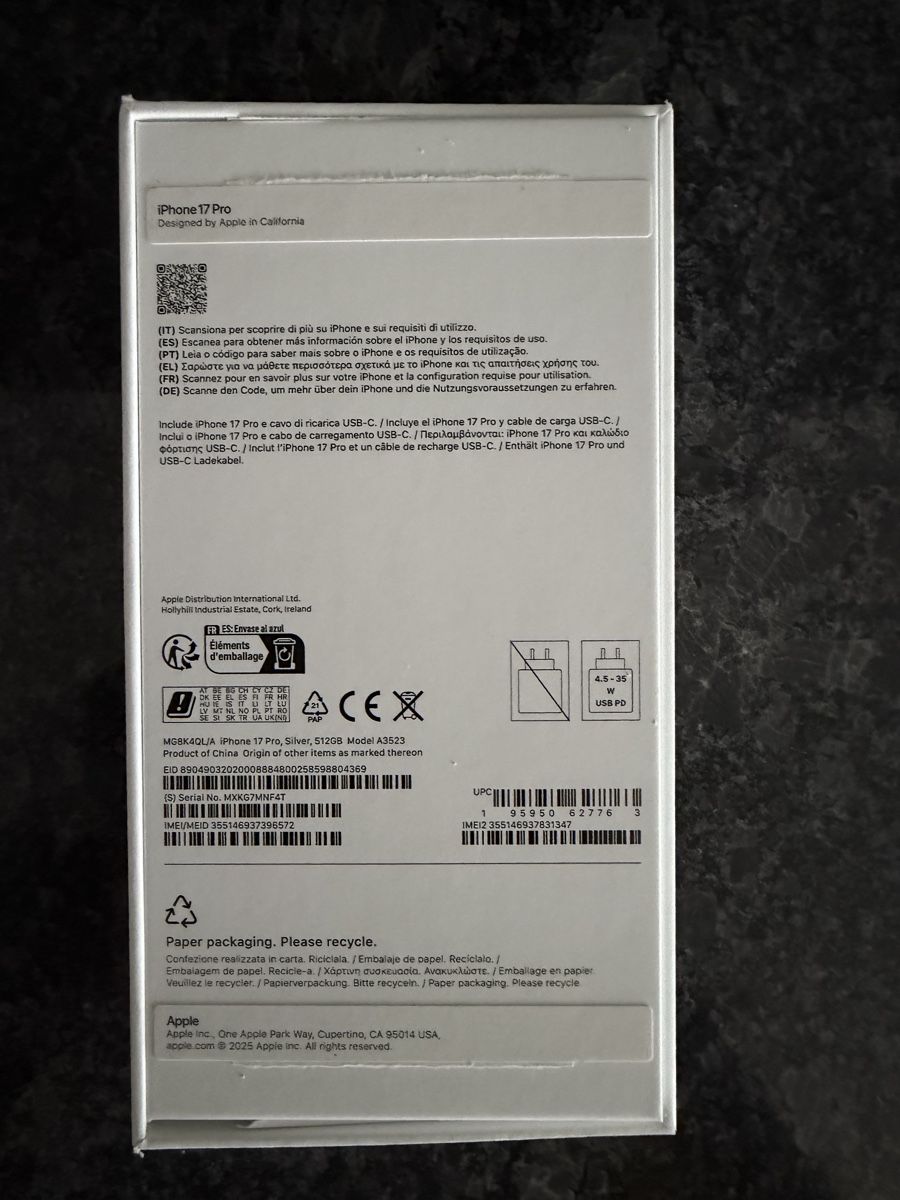 Apple Handys / Smartphones: Iphone 17 Pro 512GB Silver – Gebraucht aus Schmerikon von fab_98ns 1