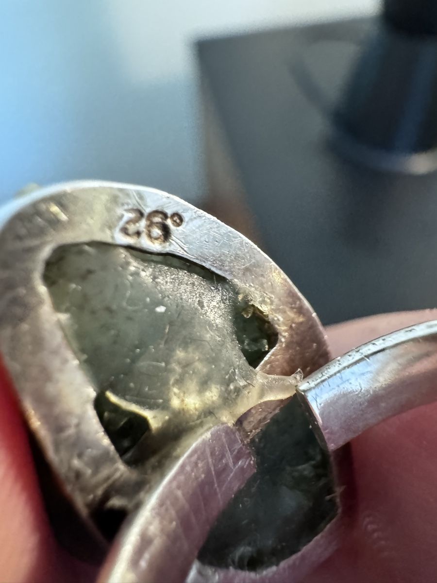 Anelli: Massiver Silberring 925 mit Naturstein – Statement Ring, ver – Usato da Mönchaltorf venduto da gol_pg75 4