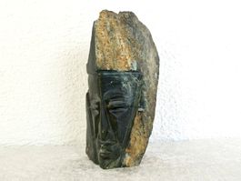 MAYA SKULPTUR Azteken Figur Gesicht Onyx Stein