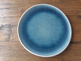 1 flach Teller Rosenthal Glasur Porzellan Keramik Boho Ethno