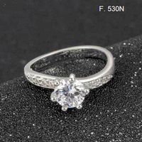Damenring silberfarben mit Zirkonia Gr. 52 neu