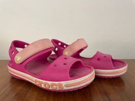 Rosafarbene CROCS Kinder Sandalen Gr. 9 (Gr. 25 / 26)