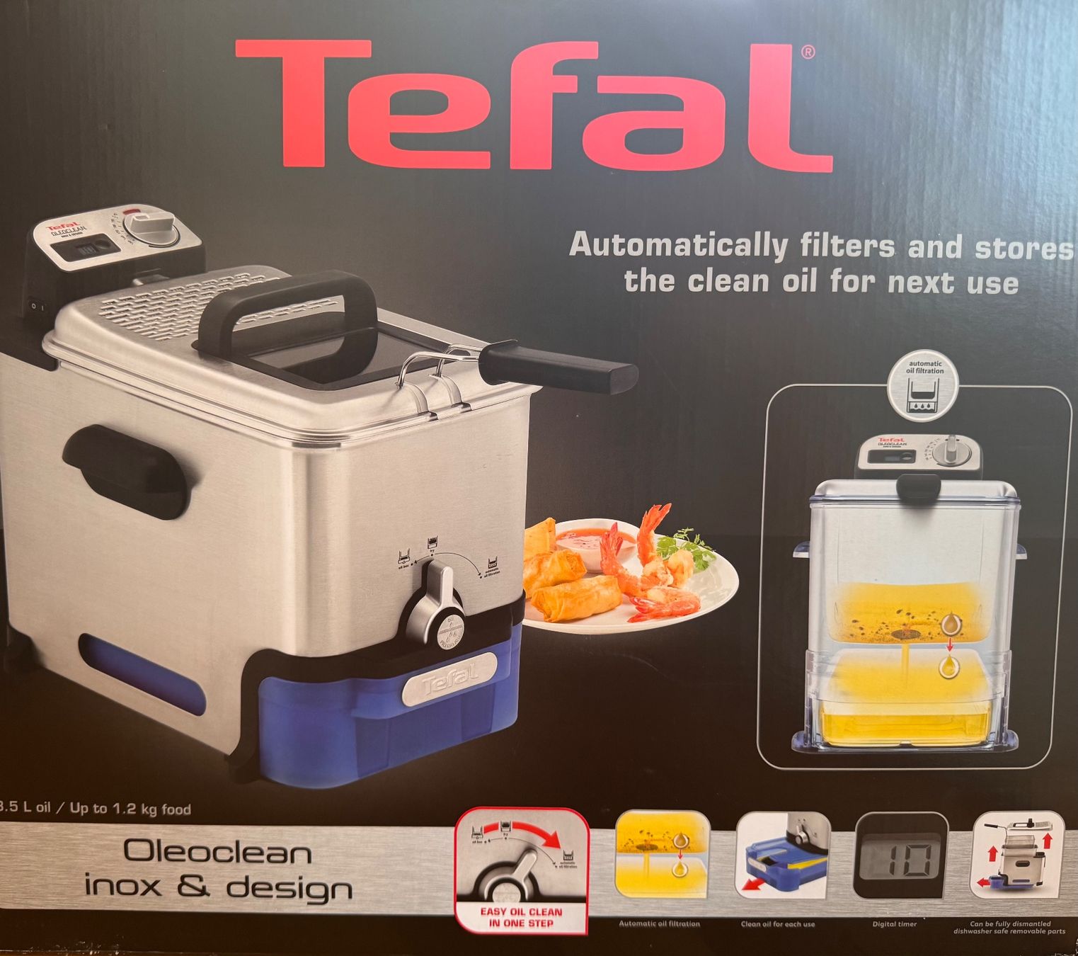 Tefal Elettrodomestici da cucina: Fritteuse - Tefal OLEOCLEAN Inox & Design – Usato da Baar venduto da Ste_7vpk