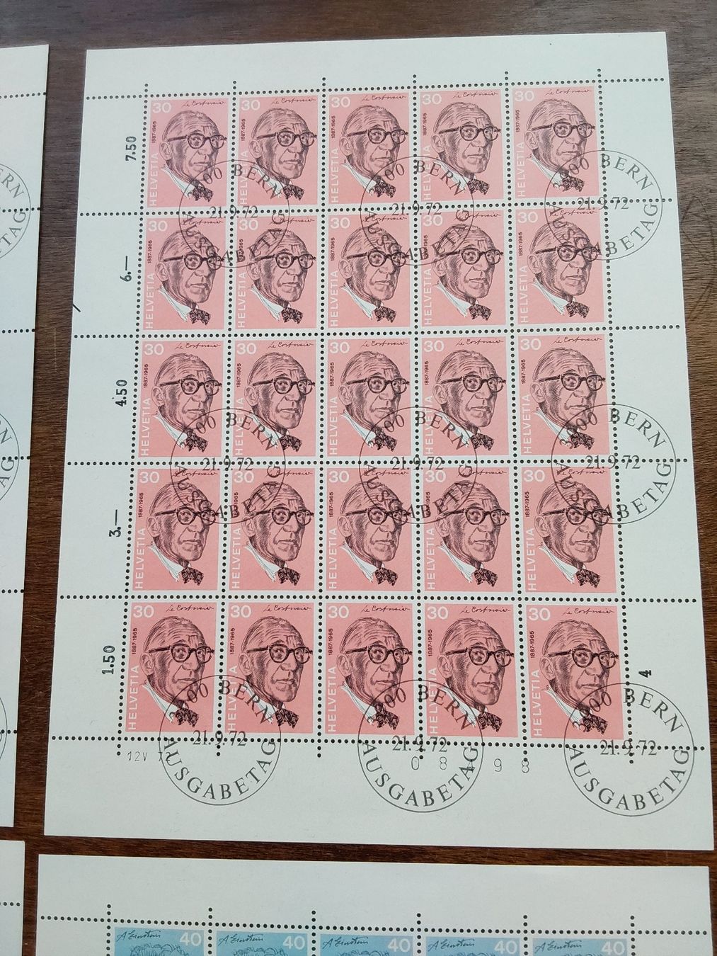 Alle Briefmarken: Erni Hans. 1972 Briefmarkenbogen  – Gebraucht aus Steinach von Chilli1957 3