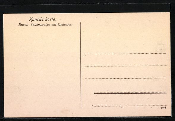 Cartoline postali: Basel, Spalengraben und Spalentor – Usato da Berlin venduto da bartko-reher 1