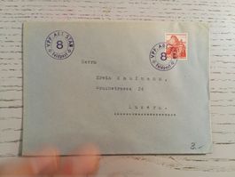 Feldpost Couvert VPF. ABT. STAB 8