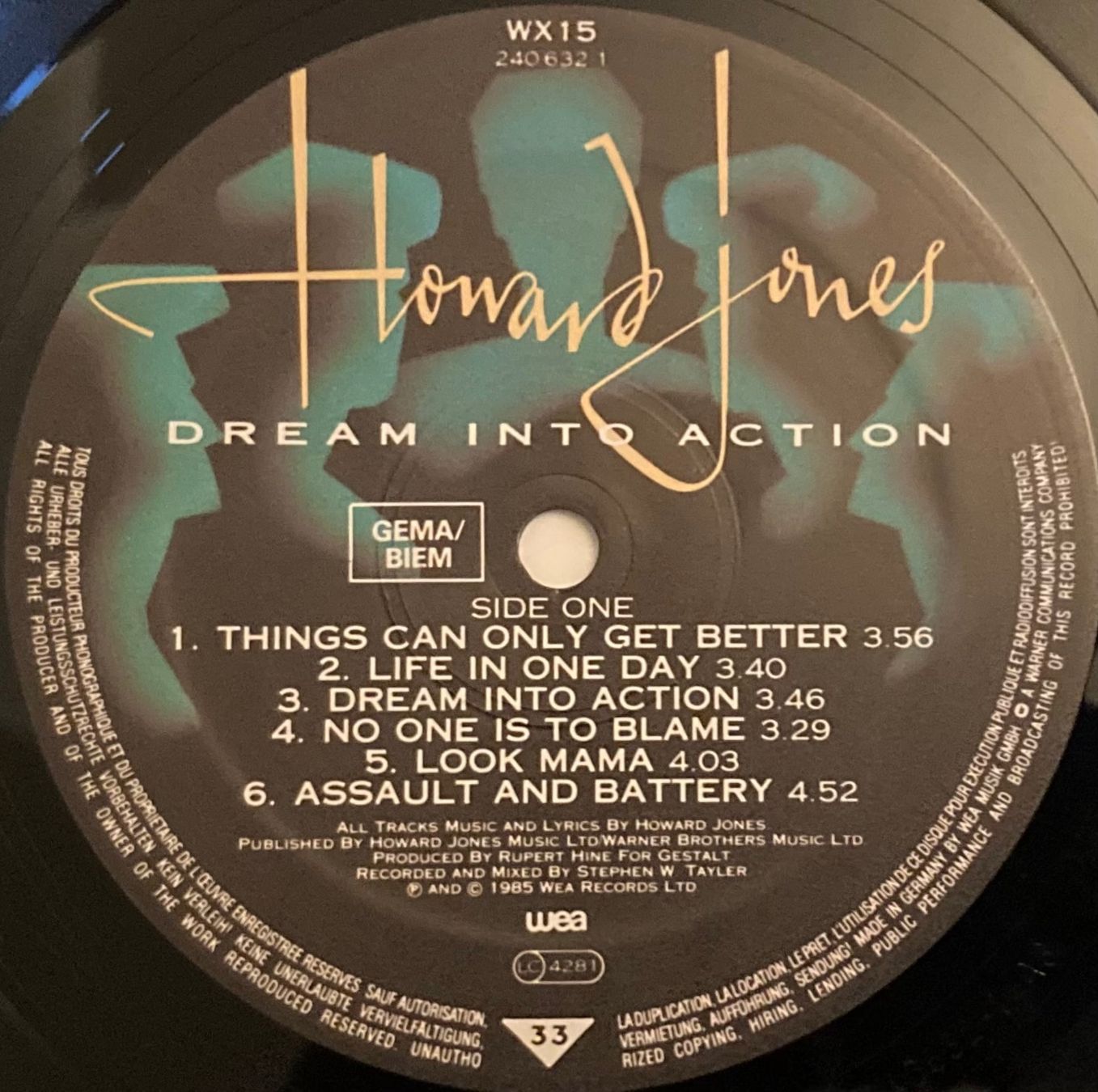 Vinyles: HOWARD JONES - DREAM INTO ACTION – D'occasion à Poliez-Pittet par Newtown-Records 3