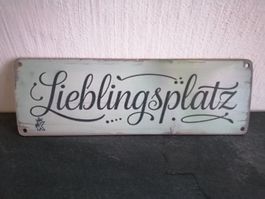 Deko Holz Schild Lieblingsplatz