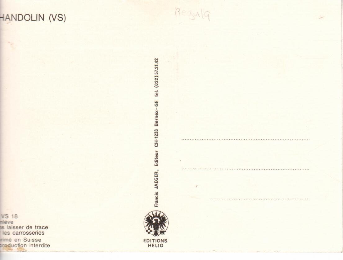 Cartes postales: Chandolin - Valais – D'occasion à Wolhusen par Curver9 1