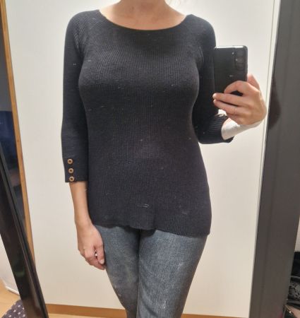 3/4tel-arm, Oberteil, Shirt, Top, Pulli, Pullover, Strick