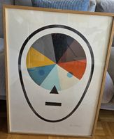 Print: Gesicht (Illustration), unterschr. vom Illustrator