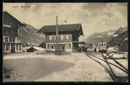 AK Lenk, Bahnhof mit Simmental-Bahn