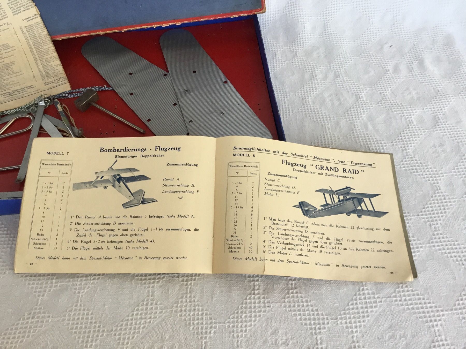 Meccano Baukästen: Antiker Meccano Flugzeug mit Baukasten – Gebraucht aus St. Gallen von chamilla 8