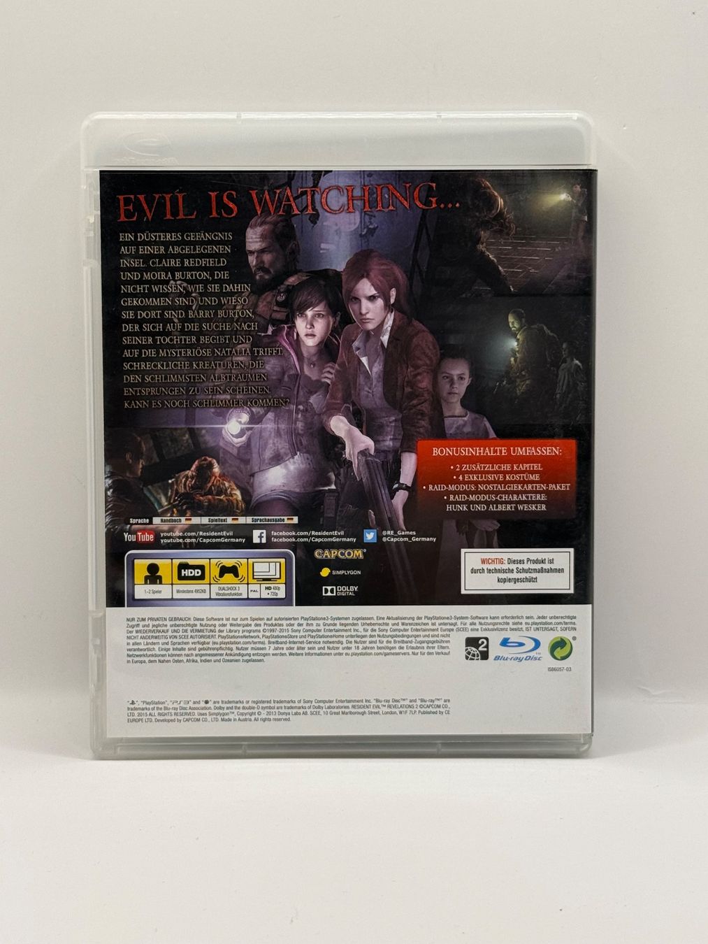 Capcom Spiele: RESIDENT EVIL 2 - REVELATIONS - PLAYSTATION 3 – Gebraucht aus Dietikon von gab_qz7y 1