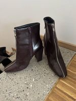 Missguided Stiefeletten bordeaux mit Reissverschluss, Gr. 37