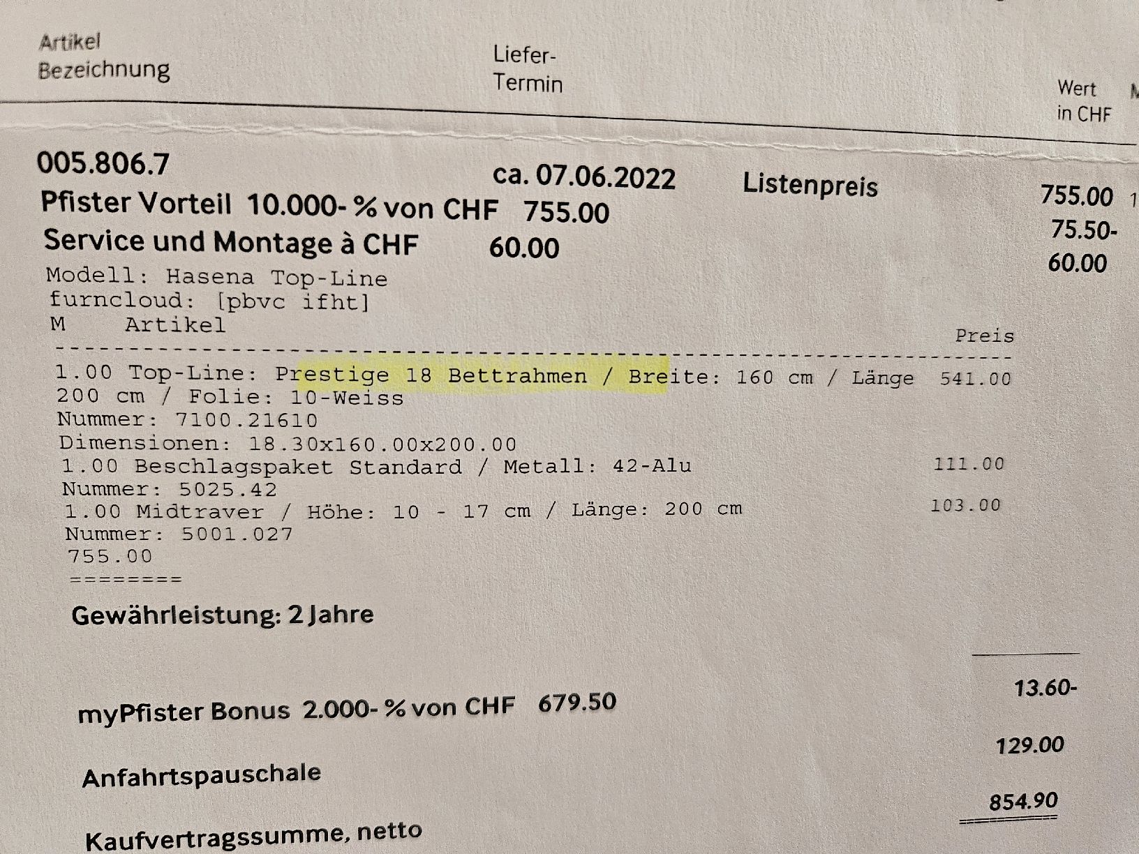 Betten: Bett Hasena – Gebraucht aus Steffisburg von R.Scherler