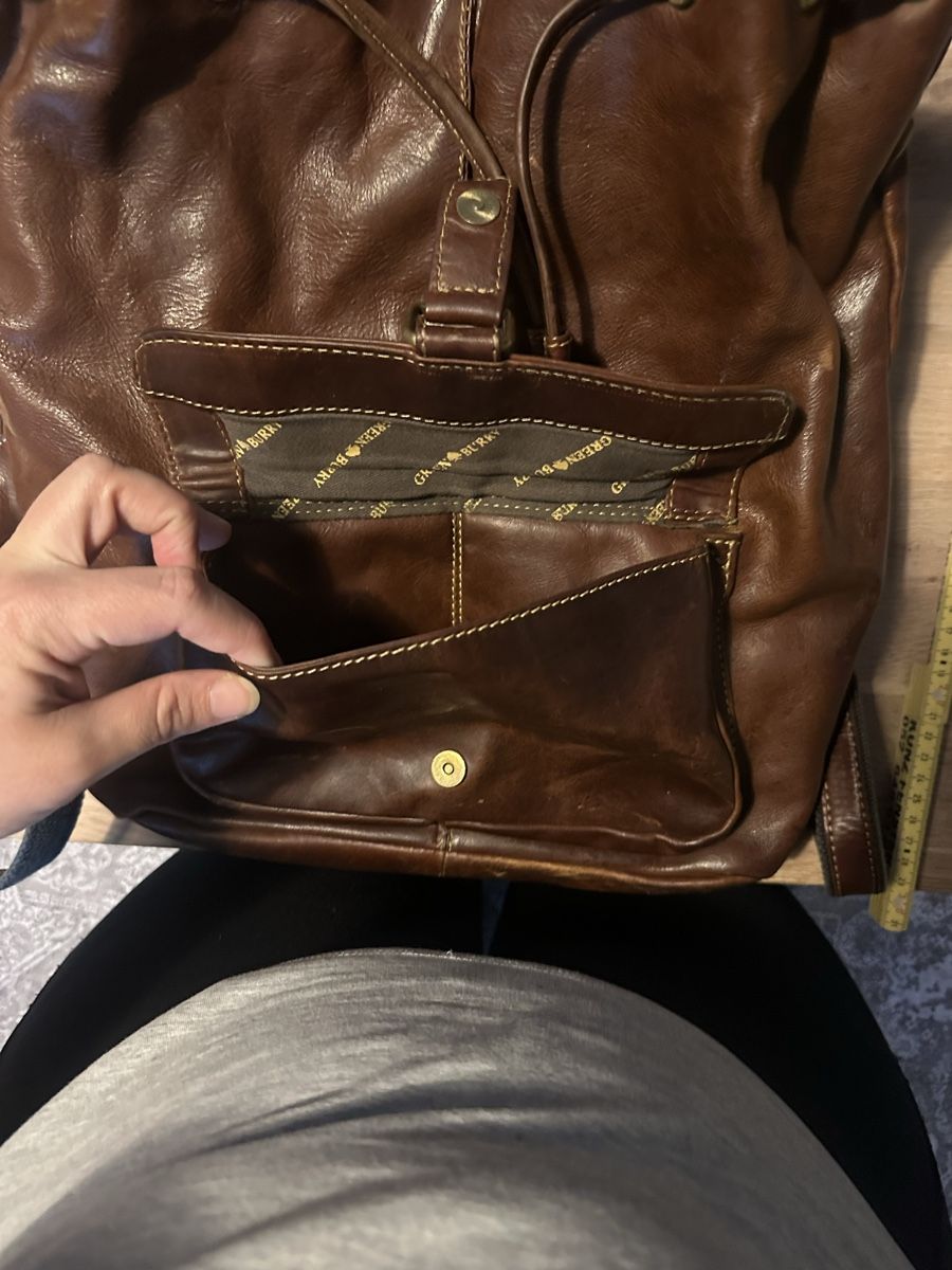Zaini: Greenburry Leder Rucksack braun Vintag – Usato da Winterthur venduto da yan_mzy9 5