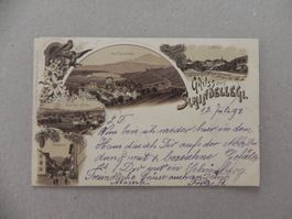 Litho Karte Schindellegi Bezirk Höfe Kanton Schwyz 1898