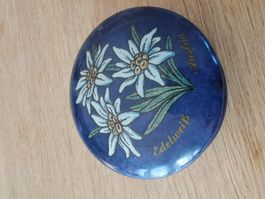 Boîte en pierre, 8cm 🔵, motif edelweiss