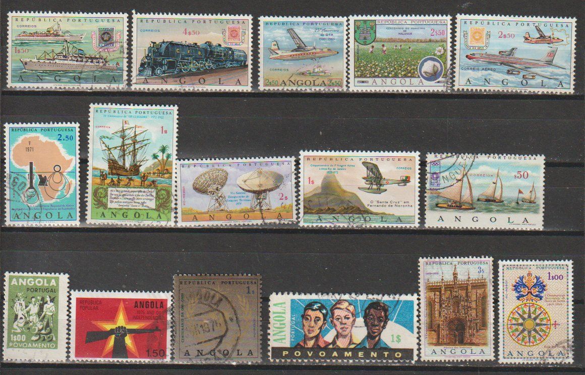 Alle Briefmarken: Timbre: Angola,  divers thèmes – Gebraucht aus Crans-Montana von kira56 1