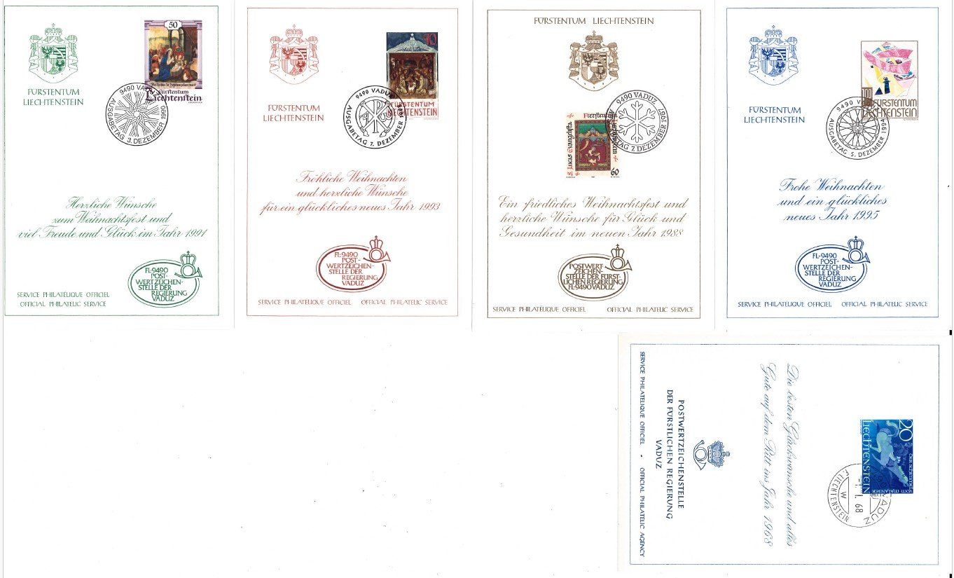 Tutti i francobolli: Weihnachts-Glückwunschkarten Liechtenstein – Usato da Bellach venduto da qsearch 4