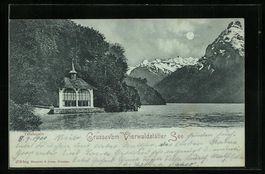 Mondschein-AK Sisikon, Tellskapelle am V