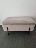 Gemütliche Sitzbank mit Stauraum, Taupe