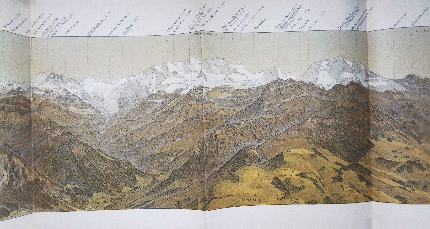 Gravures: Niesen Panorama von Simon – D'occasion à Rafz par Helvet32 2