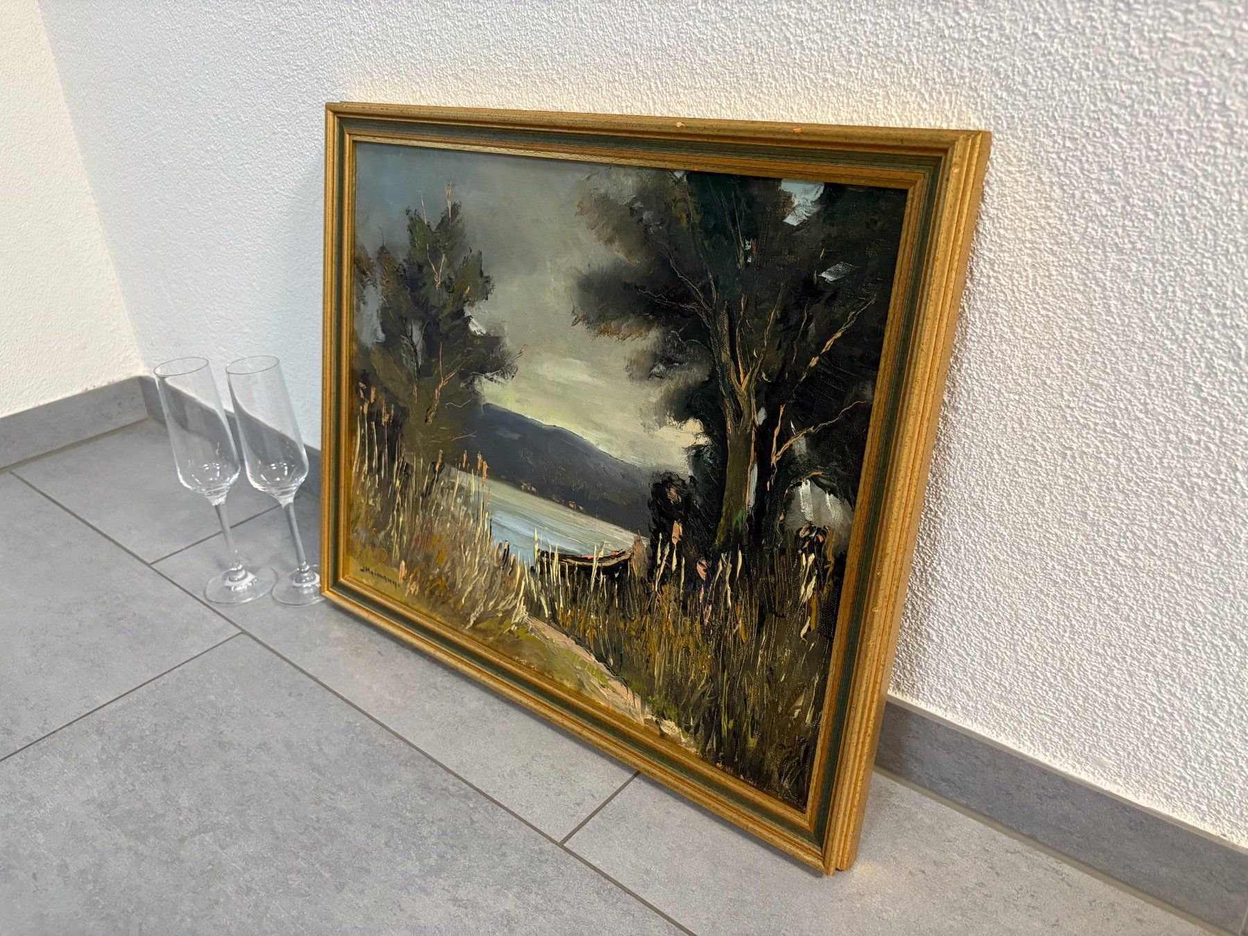 Dipinti: 55cm breitx45cm hoch Öl Gemälde Murten See Boot – Usato da Ottenbach venduto da TimelessEmotions. 3