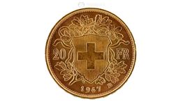 GOLD VRENELI SFR.20.-- AUS DER SCHWEIZ 1947 B