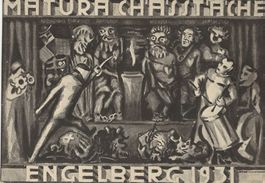 Engelberg, Matura-Karte 1931, Studentica, RAR!