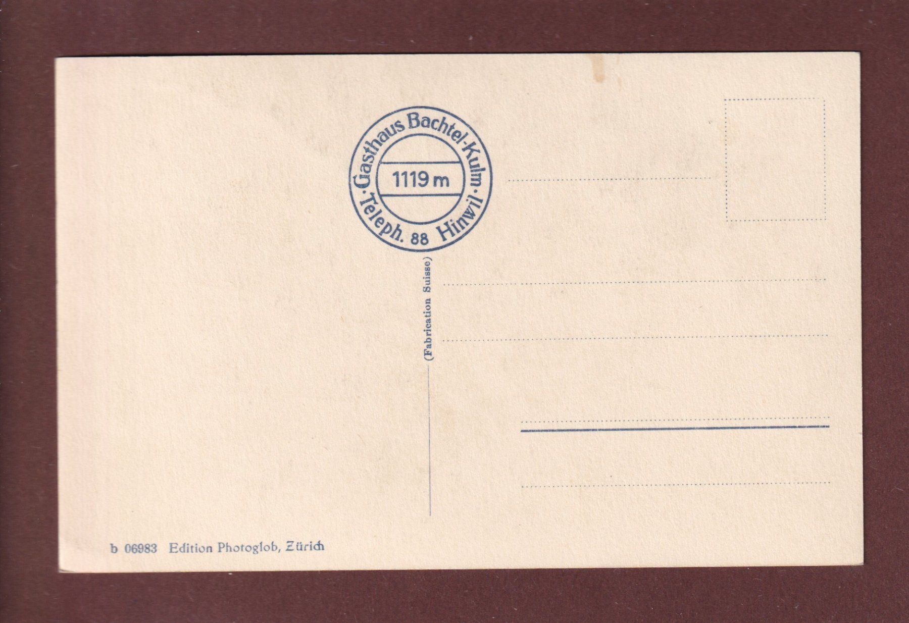Cartoline postali: Gasthaus BACHTEL-KULM – Usato da Pully venduto da nicecards 1