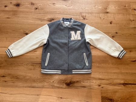 College Jacke Only grau weiss Grösse XL