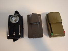 3 alte Militärtaschenlampen