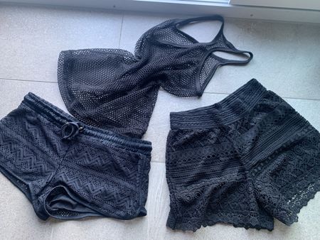 3er Set Strandkleidung Shorts Badeshorts Top Grösse 38