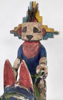seltene alte Kachina Hopi Indianer Reiter Figur Höhe 43 cm