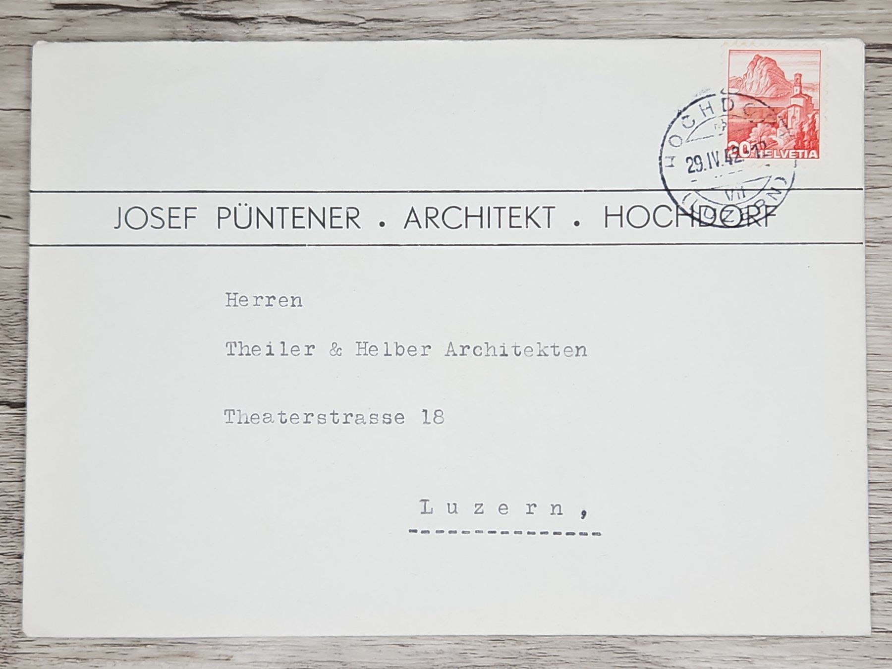 Tous les timbres: CL01 Enveloppe + Timbre Suisse 1942 – D'occasion à Cousset par Patrick_Collections
