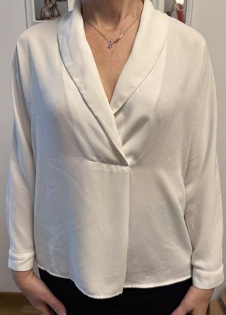 Chemisier Zara Basic, taille XS, blanc, élégant